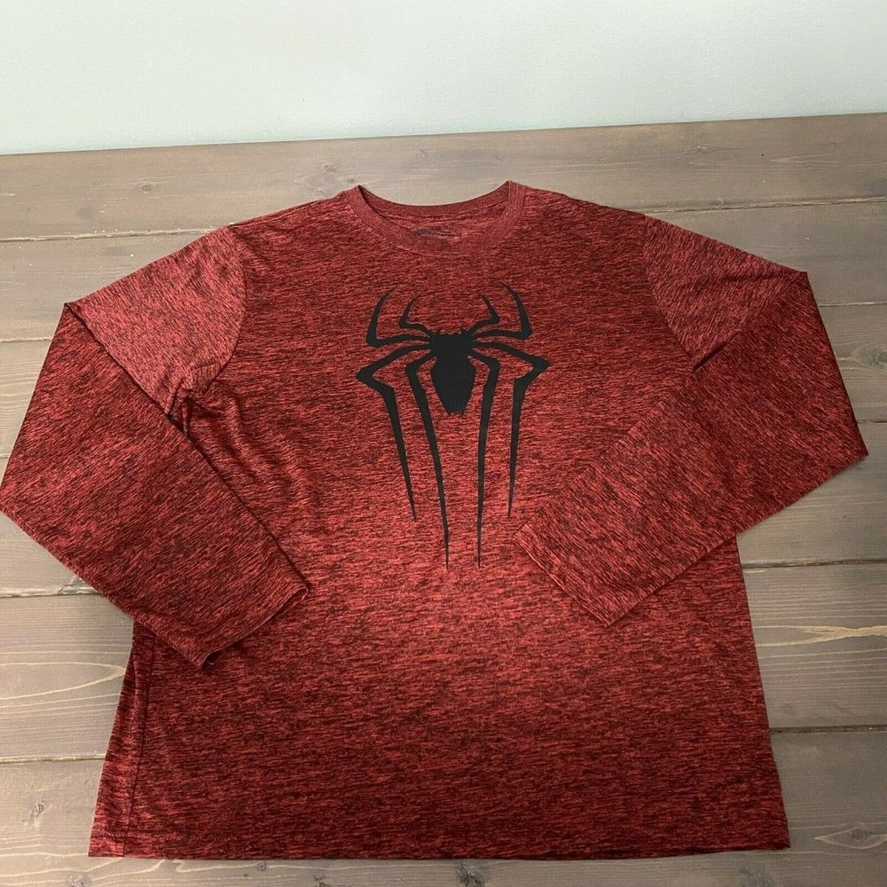 Marvel The Amazing Spider Man 2 Long Sleeve T-Shirt Red Mens Size Medium 38/40